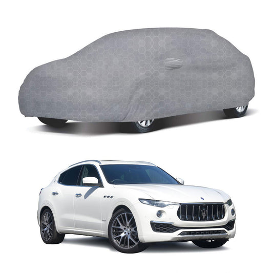 Oshotto 100% Dust Proof, Water Resistant Grey Car Body Cover with Mirror Pocket For Maserati Levante