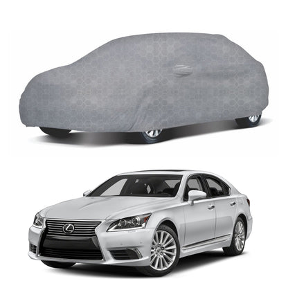 Oshotto 100% Dust Proof, Water Resistant Grey Car Body Cover with Mirror Pocket For Lexus LS