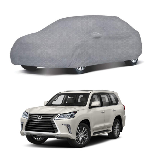 Oshotto 100% Dust Proof, Water Resistant Grey Car Body Cover with Mirror Pocket For Lexus LX 570