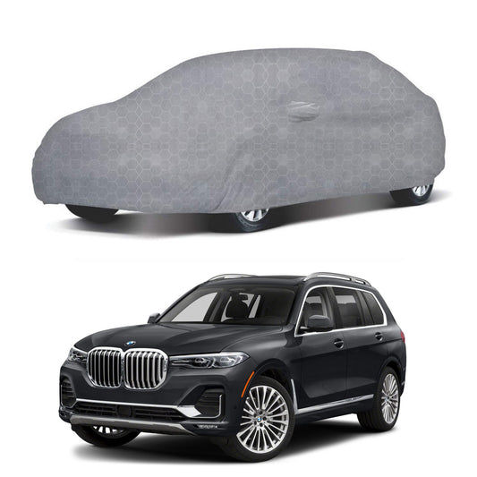 Oshotto 100% Dust Proof, Water Resistant Grey Car Body Cover with Mirror Pocket For BMW X7