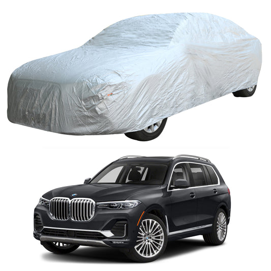 Oshotto Silvertech Car Body Cover (Without Mirror Pocket) For BMW X7 - Silver