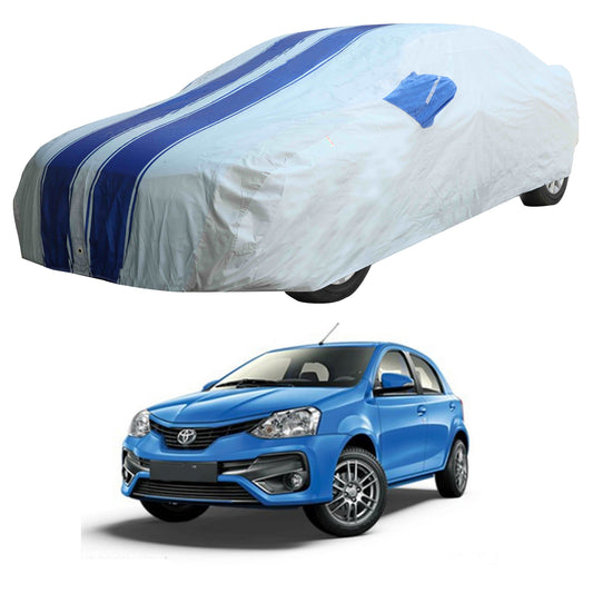 Oshotto 100% Blue dustproof and Water Resistant Car Body Cover with Mirror Pockets For Toyota Liva