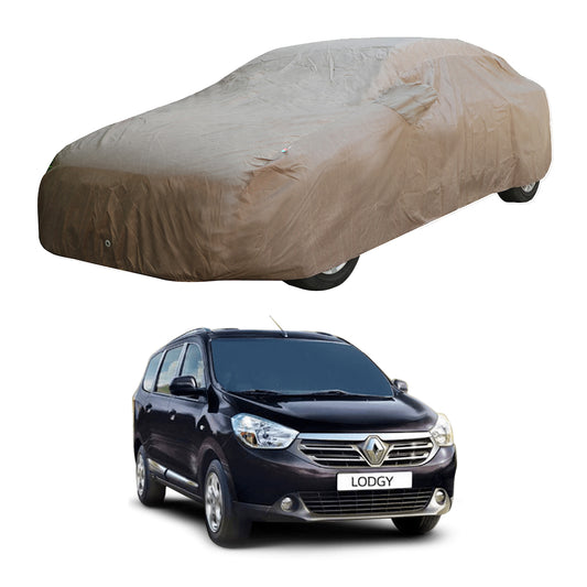 Oshotto Brown 100% Waterproof Car Body Cover with Mirror Pockets For Renault Lodgy