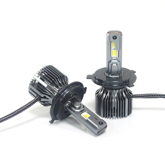 Oshotto H4 150W High Power Car LED Bulbs 7500Lm 6500K Car Headlight Bulb Halogen Replacement - Superior Brightness, Cool White Light