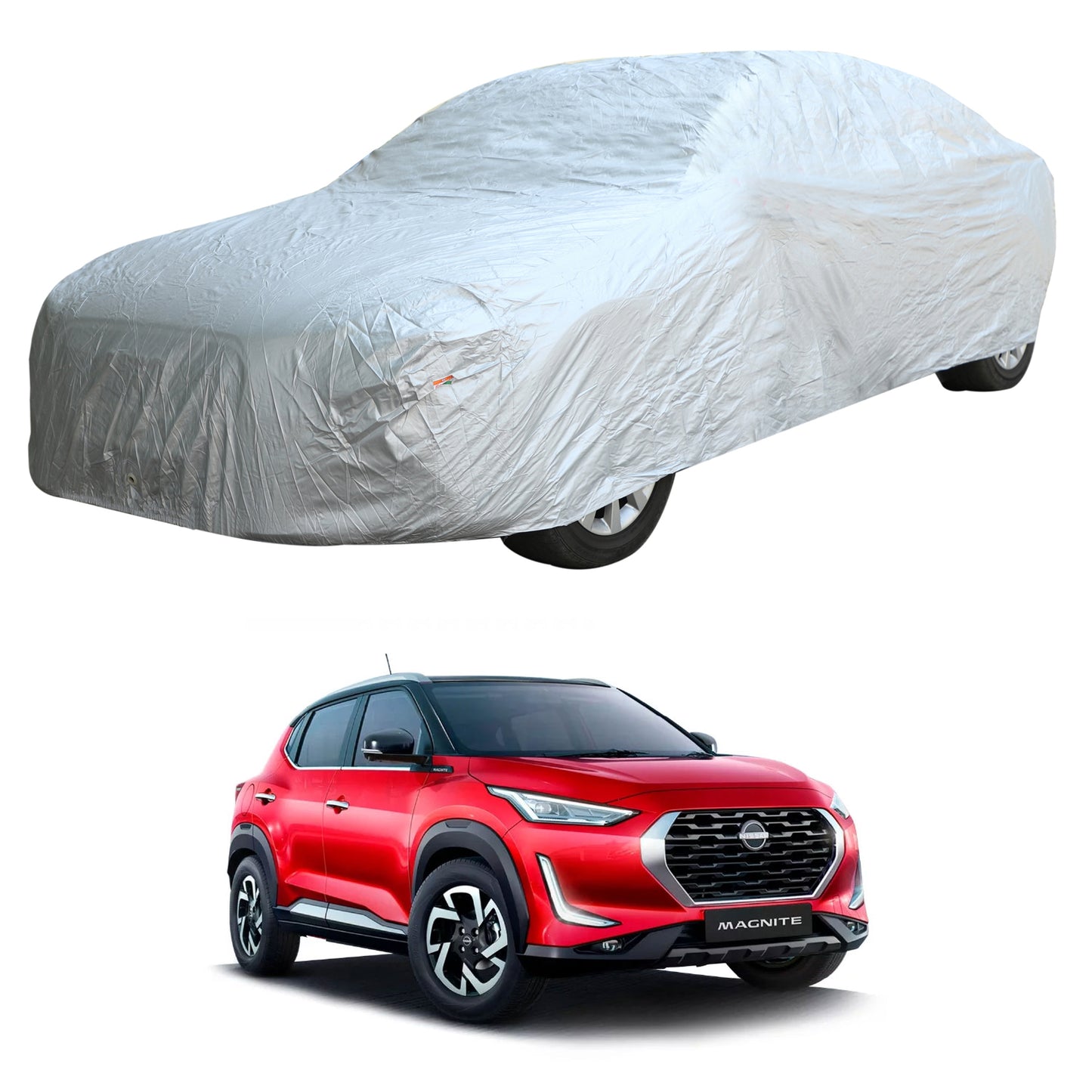 Oshotto Silvertech Car Body Cover (Without Mirror Pocket) For Nissan Magnite