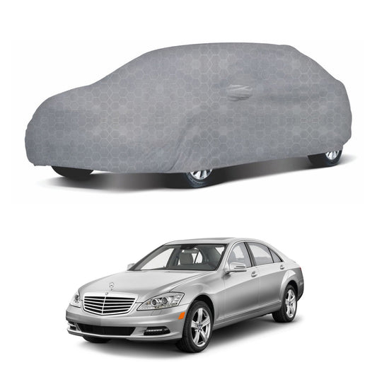 Oshotto 100% Dust Proof, Water Resistant Grey Car Body Cover with Mirror Pocket For Mercedes Benz S Class