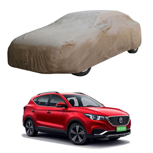 Oshotto Brown 100% Waterproof Car Body Cover with Mirror Pockets For MG ZS EV