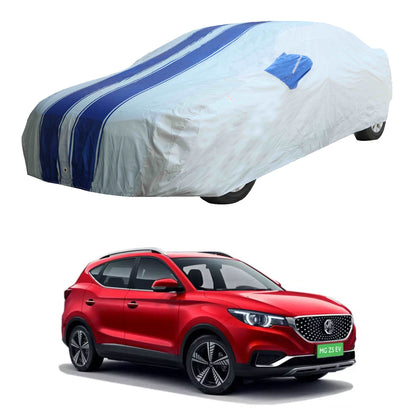 Oshotto 100% Blue dustproof and Water Resistant Car Body Cover with Mirror Pockets For MG ZS EV