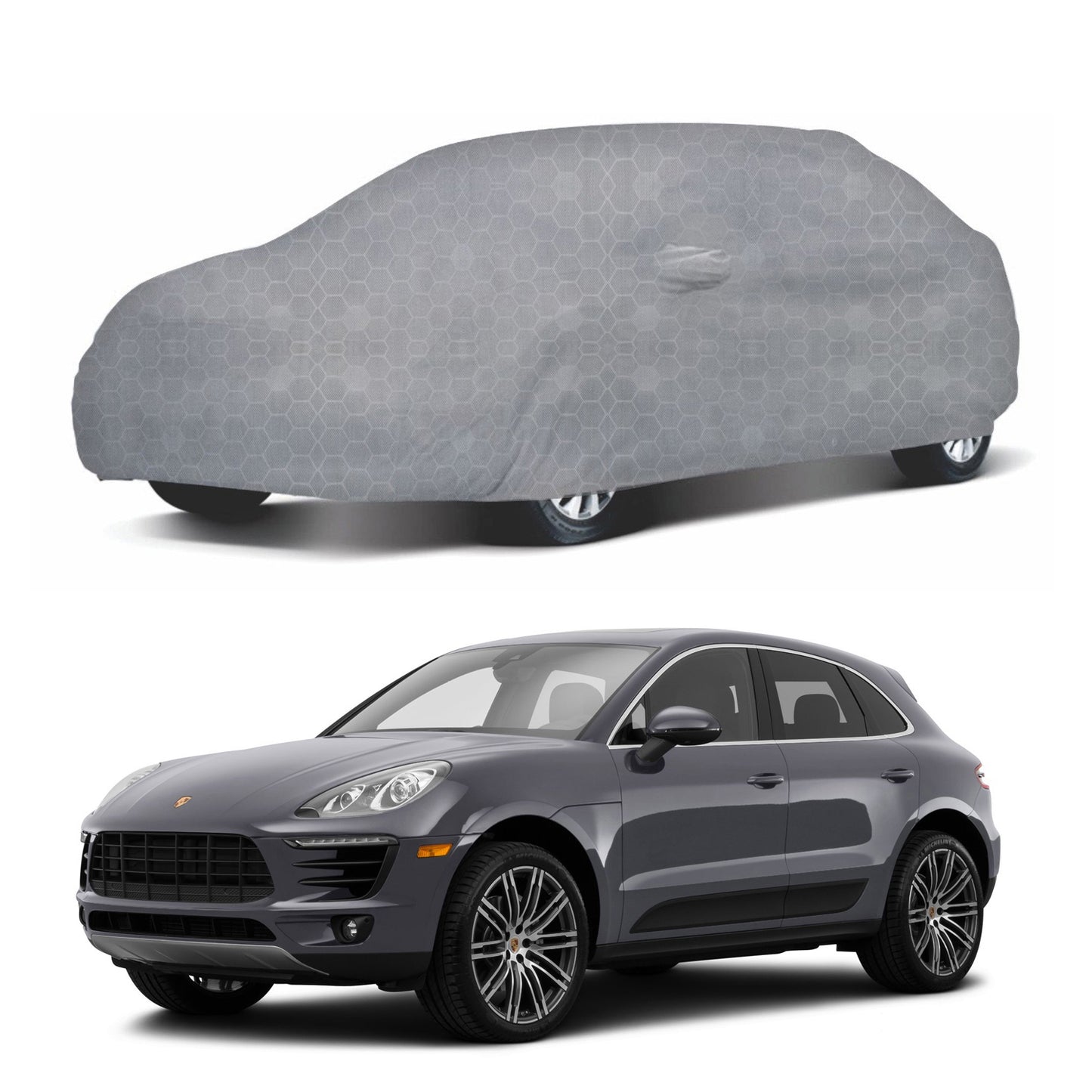 Oshotto 100% Dust Proof, Water Resistant Grey Car Body Cover with Mirror Pocket For Mercedes Benz ML 250/350
