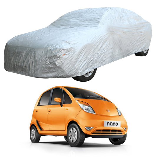 Oshotto Silvertech Car Body Cover (Without Mirror Pocket) For Tata Nano - Silver