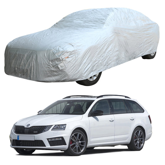 Oshotto Silvertech Car Body Cover (Without Mirror Pocket) For Skoda Octavia - Silver