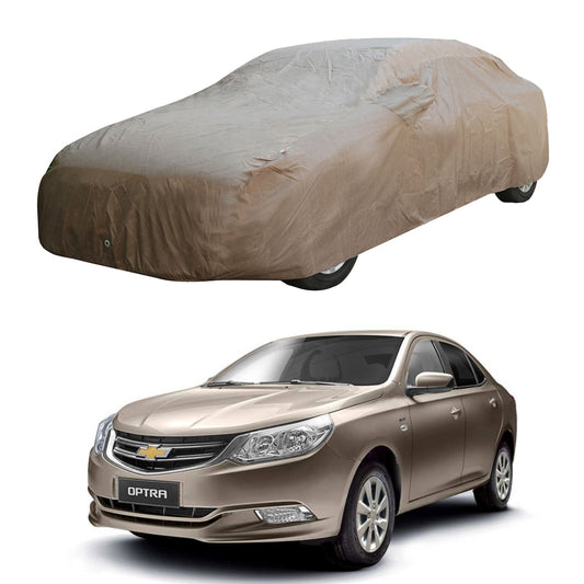 Oshotto Brown 100% Waterproof Car Body Cover with Mirror Pockets For Chevrolet Optra