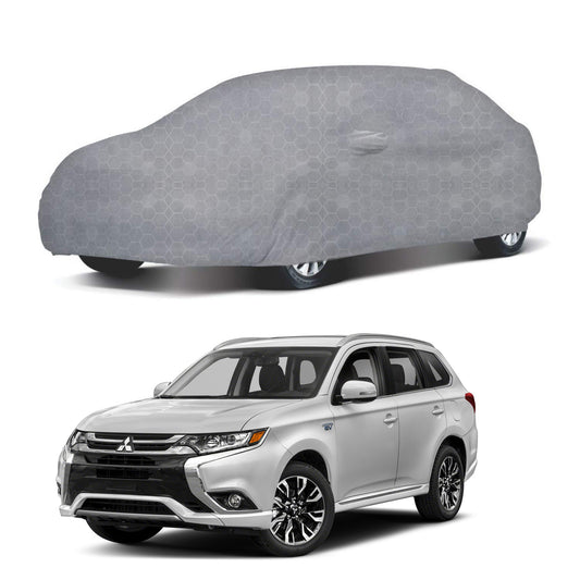 Oshotto 100% Dust Proof, Water Resistant Grey Car Body Cover with Mirror Pockets For Mitsubishi Outlander