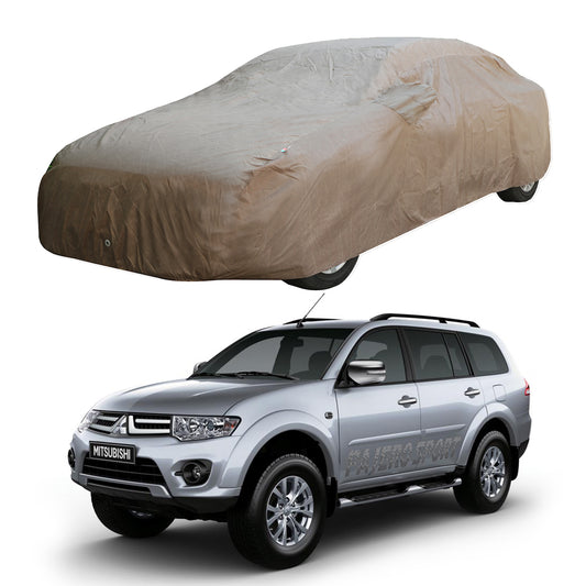 Oshotto Brown 100% Waterproof Car Body Cover with Mirror Pockets For Mitsubishi Pajero Sport
