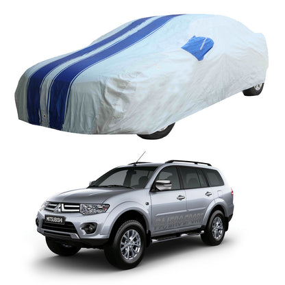 Oshotto 100% Blue dustproof and Water Resistant Car Body Cover with Mirror Pockets For Mitsubishi Pajero Sport