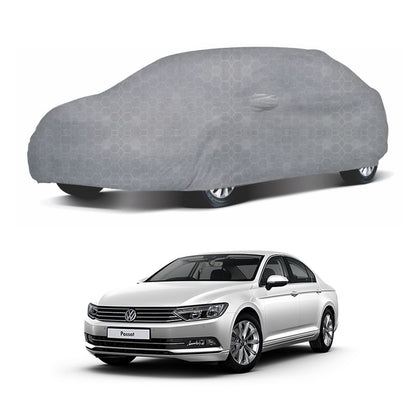 Oshotto 100% Dust Proof, Water Resistant Grey Car Body Cover with Mirror Pocket For Volkswagen Passat
