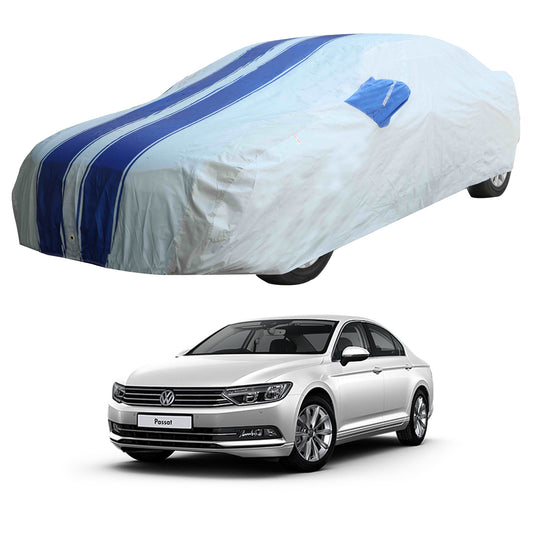 Oshotto 100% Blue dustproof and Water Resistant Car Body Cover with Mirror Pockets For Volkswagen Passat