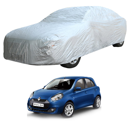 Oshotto Silvertech Car Body Cover (Without Mirror Pocket) For Renault Pulse - Silver