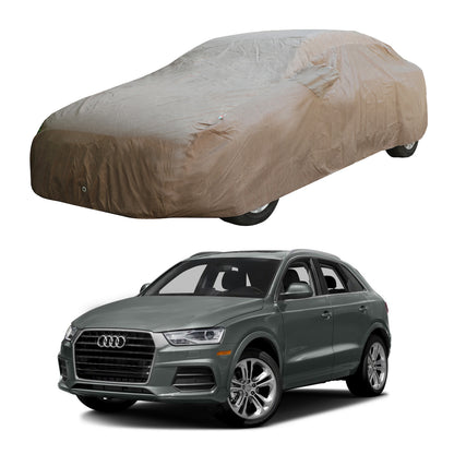 Oshotto Brown 100% Waterproof Car Body Cover with Mirror Pockets For Audi Q3