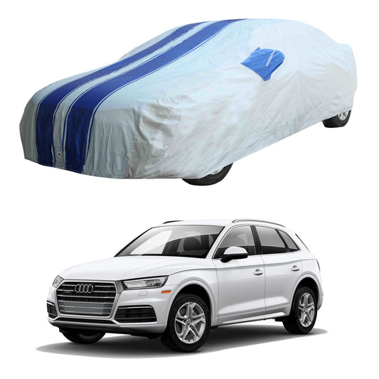 Oshotto 100% Blue dustproof and Water Resistant Car Body Cover with Mirror Pockets For Audi Q5