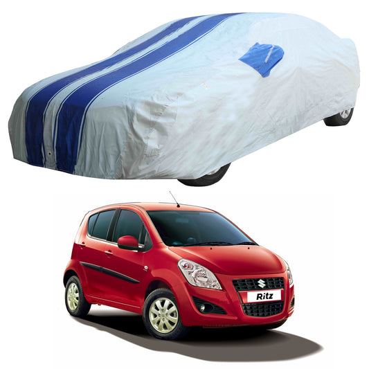 Oshotto 100% Blue dustproof and Water Resistant Car Body Cover with Mirror Pockets For Maruti Suzuki Ritz