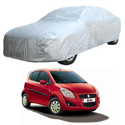 Oshotto Silvertech Car Body Cover (Without Mirror Pocket) For Maruti Suzuki Ritz - Silver