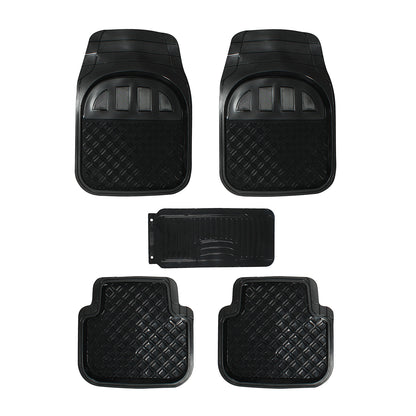 Oshotto Anti Skid Rubber Car Tray Foot Mat for All Car Trays (Set of 5, Black)