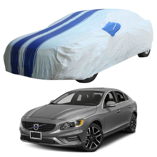 Oshotto 100% Blue dustproof and Water Resistant Car Body Cover with Mirror Pockets for Volvo S-60