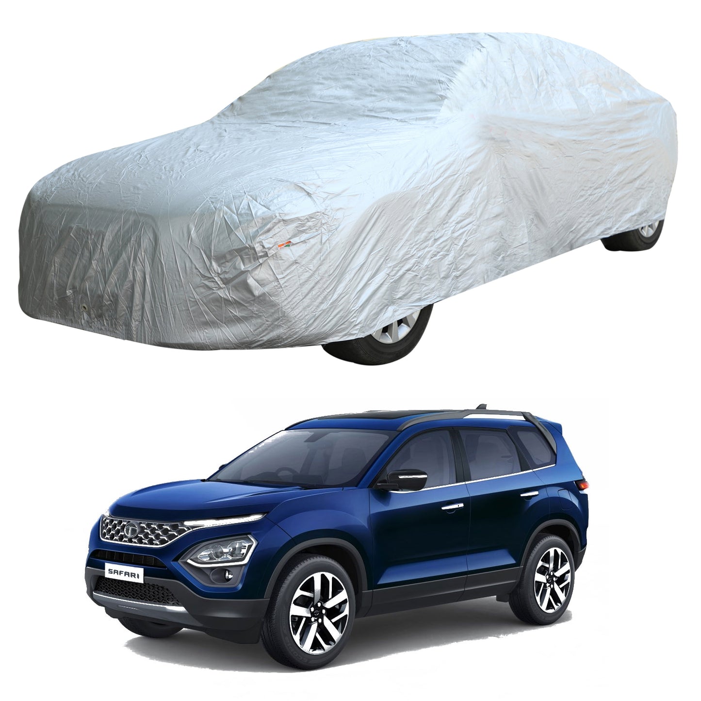 Oshotto Silvertech Car Body Cover (Without Mirror Pocket) For Tata Safari 2021-2023