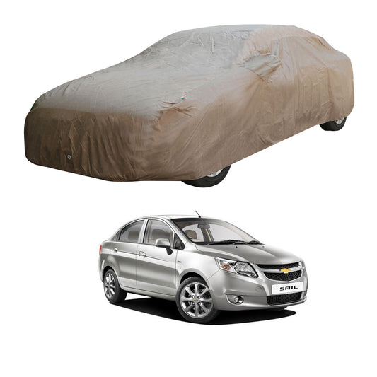 Oshotto Brown 100% Waterproof Car Body Cover with Mirror Pockets For Chevrolet Sail