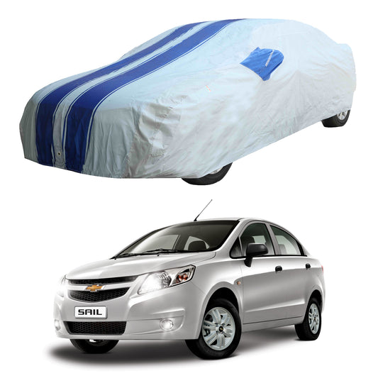 Oshotto 100% Blue dustproof and Water Resistant Car Body Cover with Mirror Pockets For Chevrolet Sail