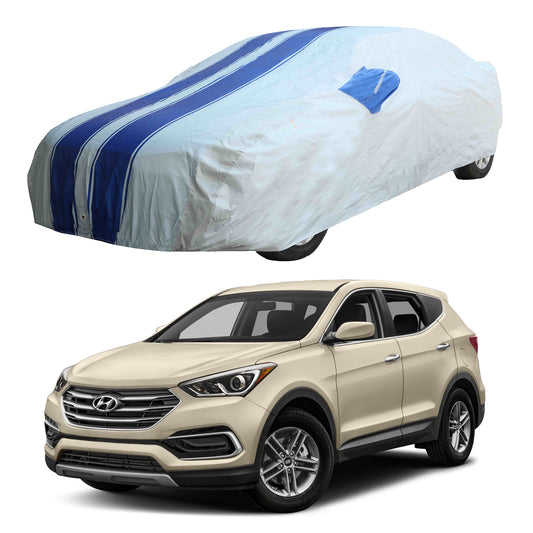 Oshotto 100% Blue dustproof and Water Resistant Car Body Cover with Mirror Pockets For Hyundai Santa Fe