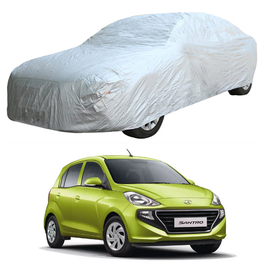 Oshotto Silvertech Car Body Cover (Without Mirror Pocket) For Hyundai Santro 2018-2023