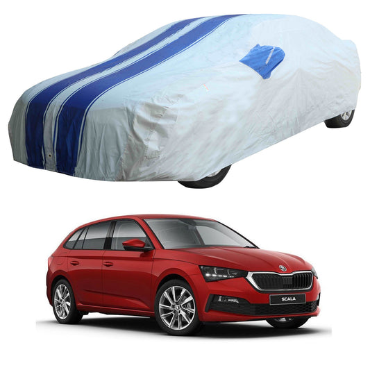 Oshotto 100% Blue dustproof and Water Resistant Car Body Cover with Mirror Pockets For Renault Scala/Fluence