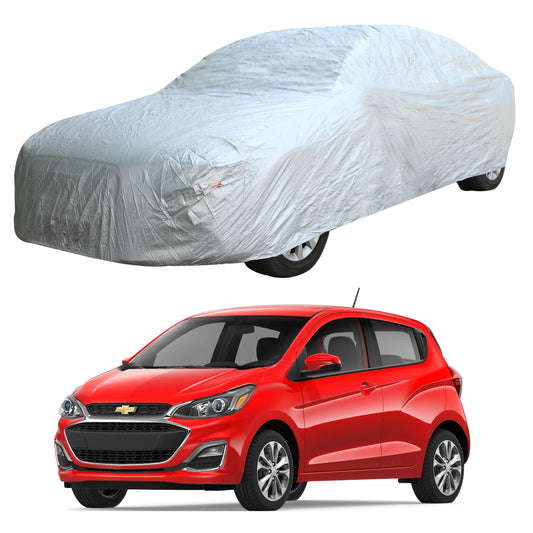 Oshotto Silvertech Car Body Cover (Without Mirror Pocket) For Chevrolet Spark - Silver