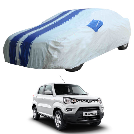 Oshotto 100% Blue dustproof and Water Resistant Car Body Cover with Mirror Pockets For Maruti Suzuki S-Presso