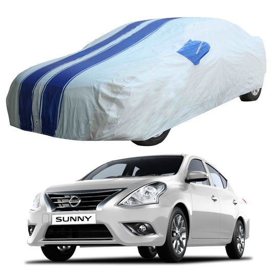 Oshotto 100% Blue dustproof and Water Resistant Car Body Cover with Mirror Pockets For Nissan Sunny