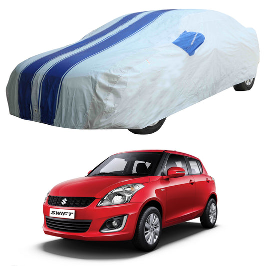 Oshotto 100% Blue dustproof and Water Resistant Car Body Cover with Mirror Pockets For Maruti Suzuki Swift Old