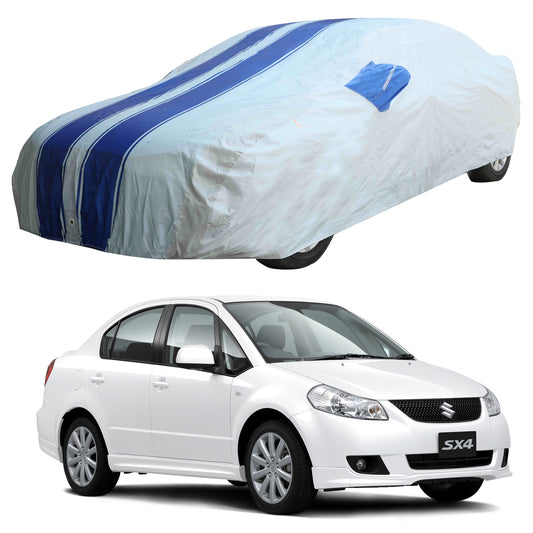 Oshotto 100% Blue dustproof and Water Resistant Car Body Cover with Mirror Pockets For Maruti Suzuki Sx4