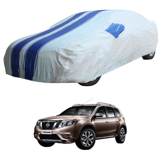 Oshotto 100% Blue dustproof and Water Resistant Car Body Cover with Mirror Pockets For Nissan Terrano