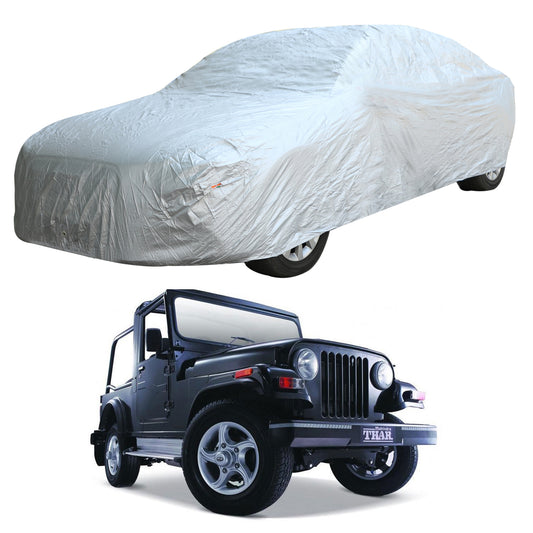 Oshotto Silvertech Car Body Cover (Without Mirror Pocket) For Mahindra Thar