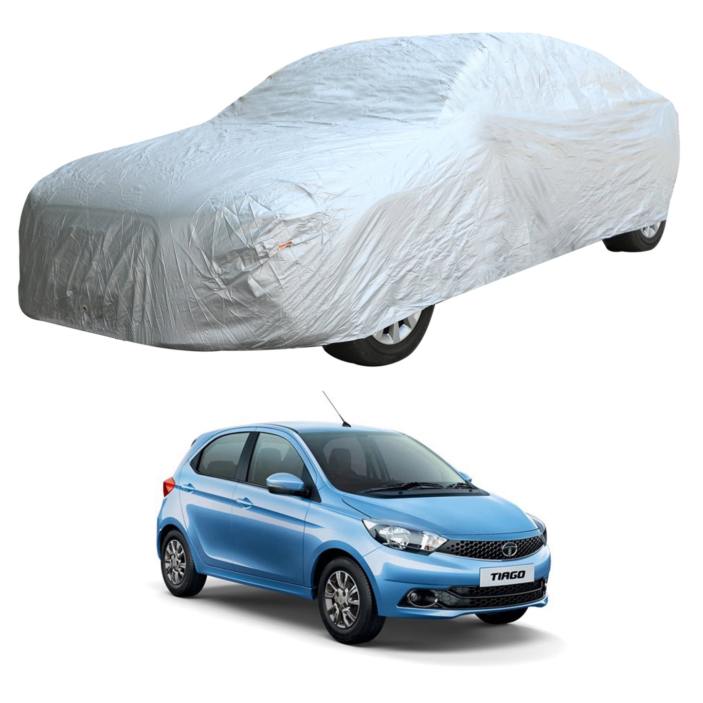 Oshotto Silvertech Car Body Cover (Without Mirror Pocket) For Tata Tiago