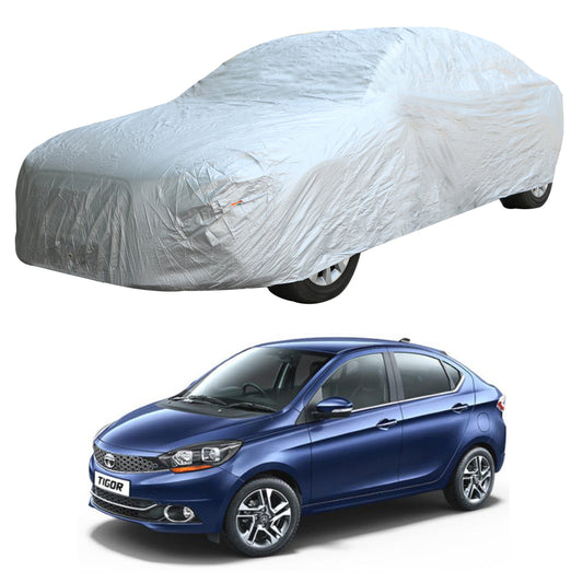 Oshotto Silvertech Car Body Cover (Without Mirror Pocket) For Tata Tigor - Silver