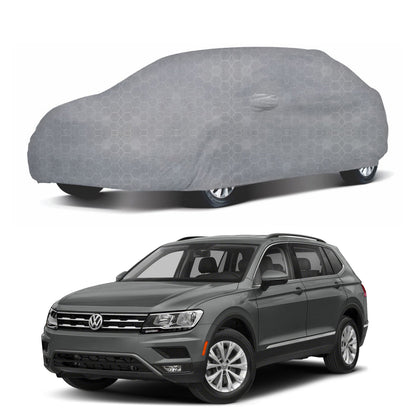 Oshotto 100% Dust Proof, Water Resistant Grey Car Body Cover with Mirror Pocket For Volkswagen Tiguan
