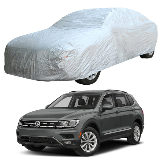 Oshotto Silvertech Car Body Cover (Without Mirror Pocket) For Volkswagen Tiguan - Silver