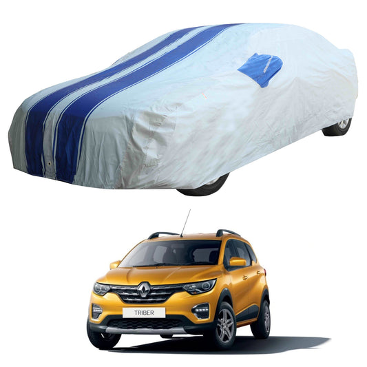 Oshotto 100% Blue dustproof and Water Resistant Car Body Cover with Mirror Pockets For Renault Triber