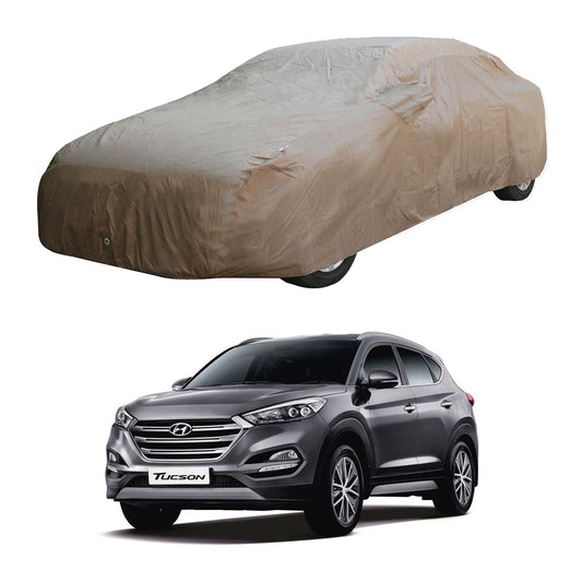 Oshotto Brown 100% Waterproof Car Body Cover with Mirror Pockets For Hyundai Tucson
