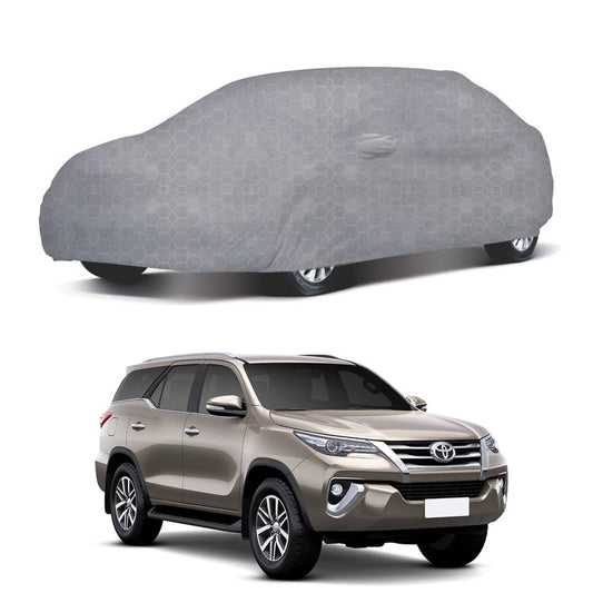 Oshotto 100% Dust Proof, Water Resistant Grey Car Body Cover with Mirror Pocket For Toyota Urban Cruiser