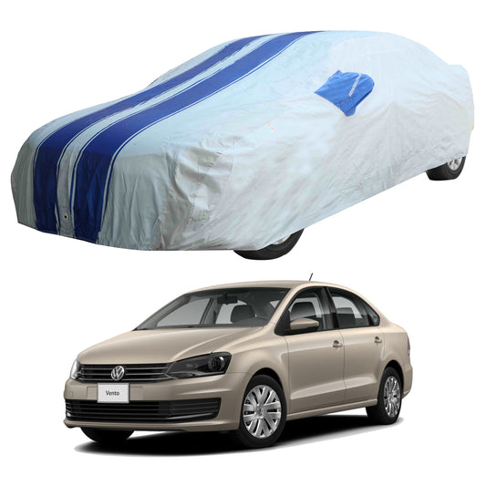 Oshotto 100% Blue dustproof and Water Resistant Car Body Cover with Mirror Pockets For Volkswagen Vento