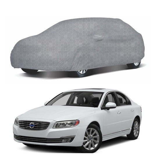 Oshotto 100% Dust Proof, Water Resistant Grey Car Body Cover with Mirror Pocket For Volvo S80